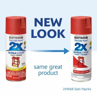 Painter's Touch 2x Ultra Cover 12 Oz. Satin Paint + Primer Spray Paint, Paprika