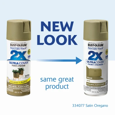 Painter's Touch 2X Satin Oregano Spray Paint, 12 Ounce Can