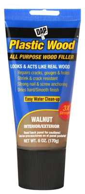 Plastic Wood Latex Wood Filler, Walnut, 6 oz. Tube