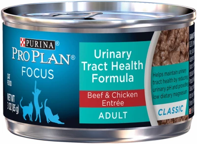 Cat Food, Urinary Tract Health, Beef & Chicken, 3 Oz. Can
