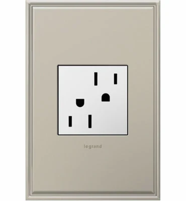 Pass & Seymour Tamper-Resistant Outlet, White, 15-Amp