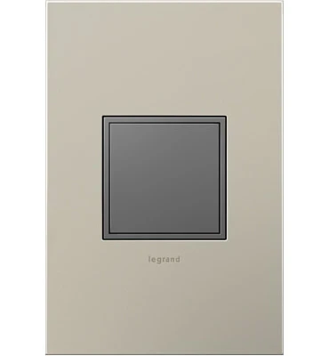 Pass & Seymour Pop-Out Outlet, 1-Gang, Magnesium