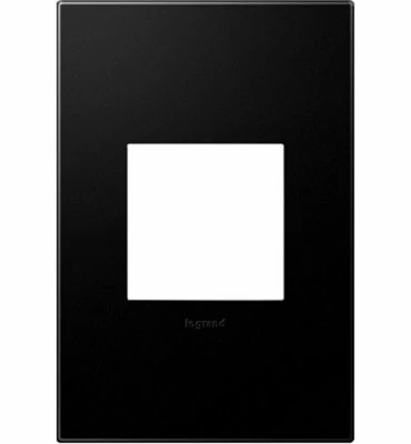 Pass & Seymour Wall Plate, Screwless, 1-Gang, Graphite