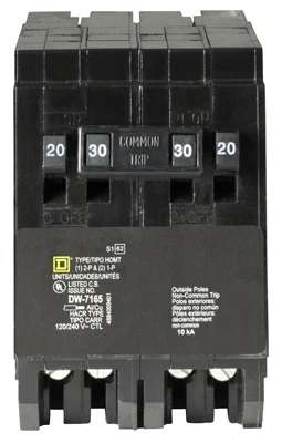 Homeline Double Pole Combination Tandem Circuit Breaker, 20-Amp & 30-Amp