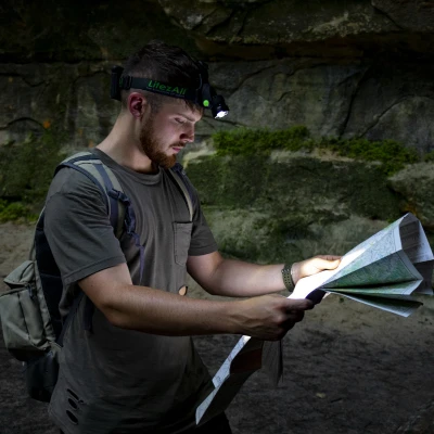 800 Lumen Head Lamp with Adjustable Strap and Multiple Light Modes