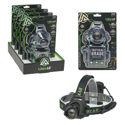 800 Lumen Head Lamp with Adjustable Strap and Multiple Light Modes
