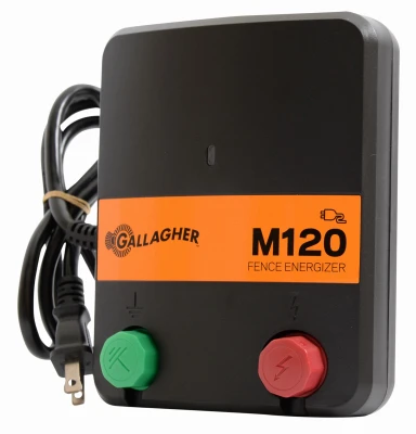 Electric Fence Charger, M120, 1.2 Stored Joules, 110-Volt