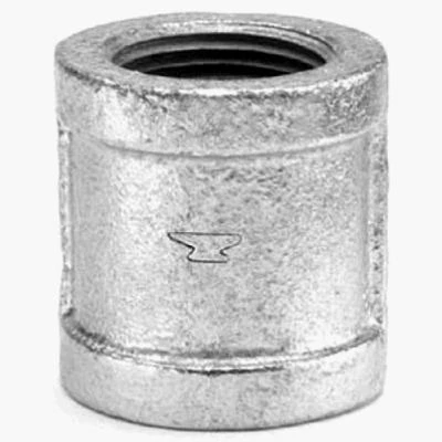 Galvanized Malleable Pipe Coupling, Right Hand, 1-1/4 In.