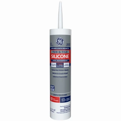 Tub & Tile Silicone 1 Sealant, White, 10.1-oz.