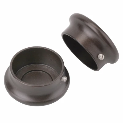 Closet Rod Pole End Caps, Bronze, Pr.