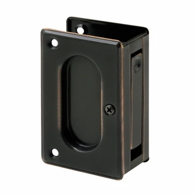 Pocket Door Privacy Lock, Polished Chrome