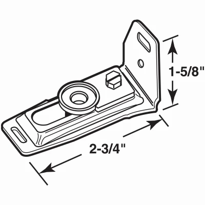 Bi-Fold Door Bottom Pivot Bracket, 1-Pk.