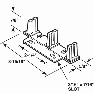 Closet Door Floor Guide, Stamped Steel, Adjustable, 1-Pk.