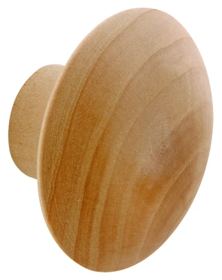 Bi-Fold Door Pull Knob, Hardwood, 1-3/4 In., 2-Pk.