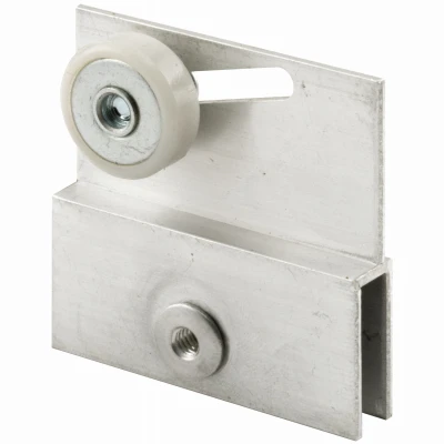 Frameless Sliding Shower Door Top Bracket, Flat Plastic Wheel, 3/4 In., 2-Pk.
