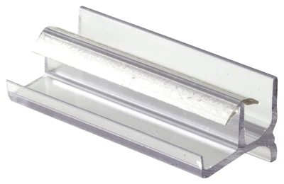 Tub Enclosure Bottom Guide, Fits Workright Products Doors, Clear, Snap-In