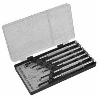 Precision Screwdriver Set, 6 Piece, Includes Various Sizes for Detailed Work