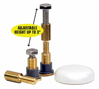 Zero Cut Toilet Bolts, Brass, 2-Pk.