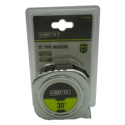 Chrome Tape Measure, Nylon Coating, 1 In. x 30-Ft.