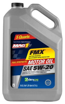 Dexos 1 Motor Oil, Full Synthetic, 5W-20, 5-Qts.