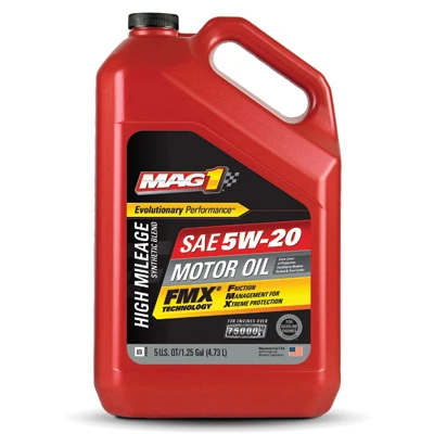 High-mileage Synthetic Blend Motor Oil, 5w-20, 5 Qt, Model Mag66734