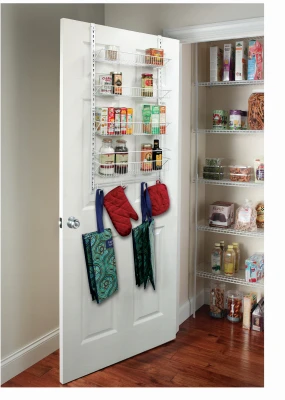 Adjustable 4-tier Wall & Door Rack Organizer - Epoxy Coated Steel