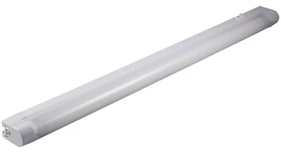 Under-Cabinet Fluorescent Light Fixture, White, Plug-In, 23-In.