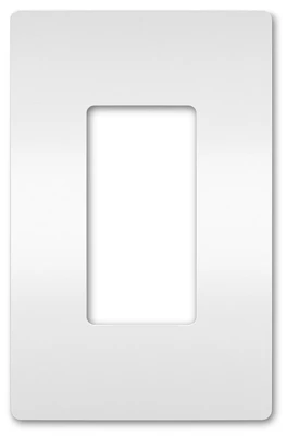One-Gang Screwless Wall Plate, White, Durable Plastic, Easy Snap-On Installation