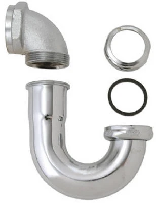 Slip Joint With Cast Elbow, Chrome-plated Brass, 17-gauge, 1.5-inch Od Tube