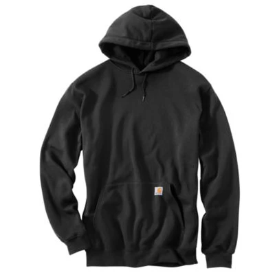 Midweight Hooded Pullover Sweatshirt, Black, XXXL