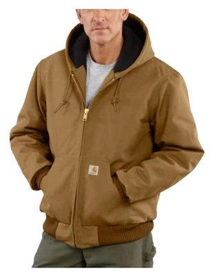 Duck Active Quilted Jacket With Hood, Flannel-Lined, Brown, XXXL