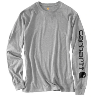 Graphic Logo T-Shirt, Long-Sleeves, Heather Gray, Small