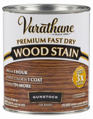 Fast Dry Interior Wood Stain, Oil-Based, Gunstock, 1-Qt.