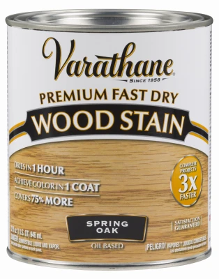 Fast Dry Interior Wood Stain, Oil-Based, Spring Oak, 1-Qt.