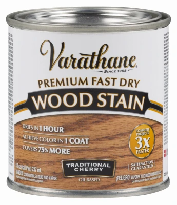 Fast Dry Interior Wood Stain, Oil-Based, Traditional Cherry, 1/2-Pt.