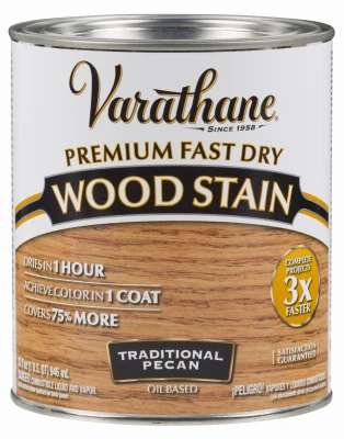 Fast Dry Interior Wood Stain, Oil-Based, Traditional Pecan, 1-Qt.