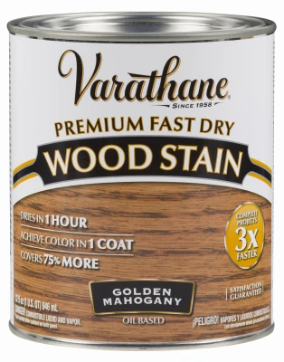 Fast Dry Interior Wood Stain, Oil-Based, Golden Mahogany, 1-Qt.