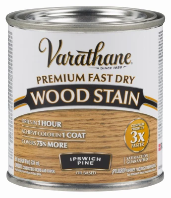 Fast Dry Interior Wood Stain, Oil-Based, Ipswich Pine, 1/2-Pt.