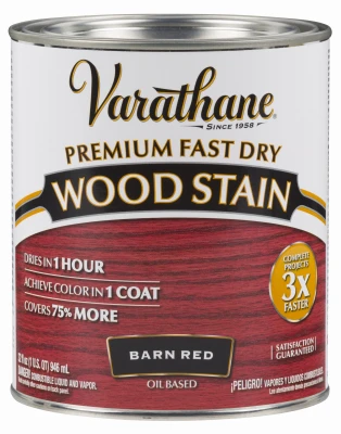 Fast Dry Interior Wood Stain, Oil-Based, Barn Red, 1-Qt.
