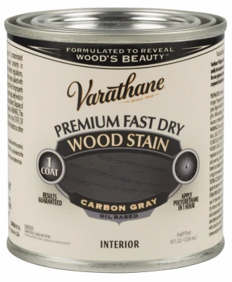 Fast Dry Interior Wood Stain, Oil-Based, Carbon Gray, 1/2-Pt.