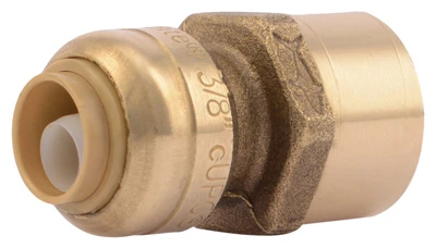 Push Fitting x FNPT Adapter, 3/8 x 1/2 In.