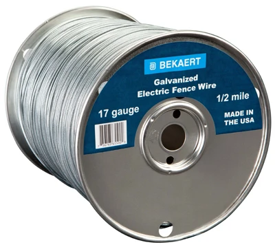 BEKAERT Electric Fence Wire, 17 Gauge, 2640'