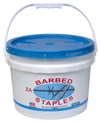Barbed Fence Staples, 8 Gauge, 1.5 In., 50 Lb. Bucket