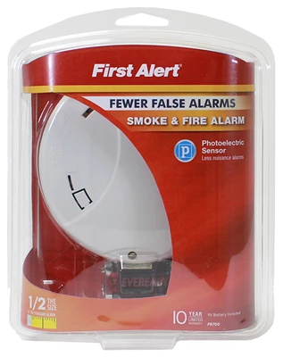 Photoelectric Smoke & Fire Alarm, Battery Operated