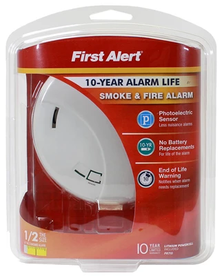 Photoelectric Smoke Alarm, 10-Year Battery