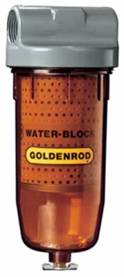 Goldenrod Water Block Fuel Filter, 3/4-In. NPT Top Cap