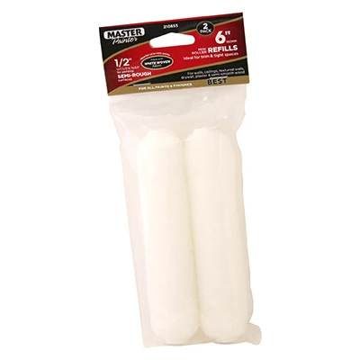 Paint Roller Covers, Woven, 6 x 1/2 In., 2-Pk.