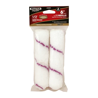 Paint Roller Covers, Microfiber, 6.5 x 1/2 In., 2-Pk.