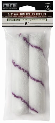 Paint Roller Covers, Microfiber, 6.5 x 3/8 In., 2-Pk.