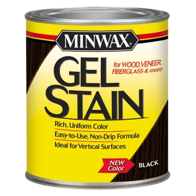 Wood Gel Stain, Black, Qt.